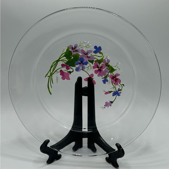 Vintage Avon Arcoroc France “Wild Violets” Salad Plates - Set of 6 - Picture 10 of 11